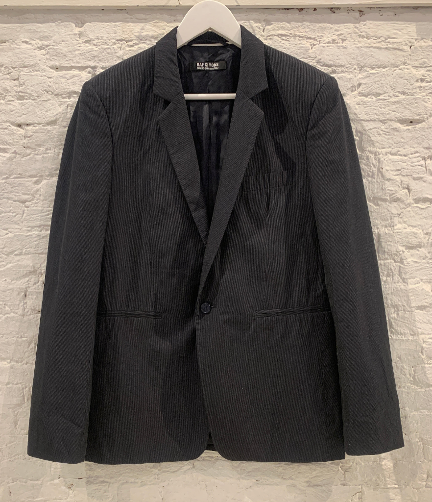 Raf Simons SS2007 Striped Cotton-Silk Blazer (Size 48)