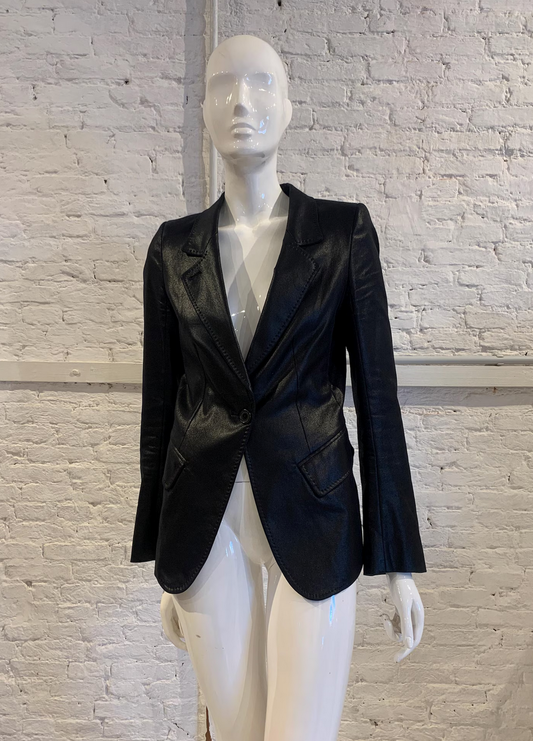Ann Demeulemeester Black  Single Breasted Jacket