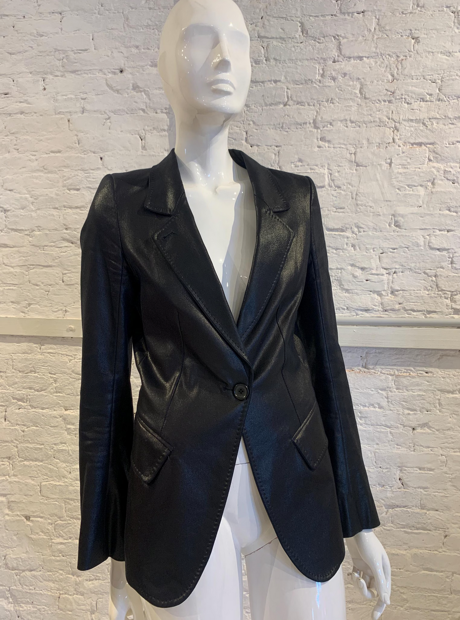 Ann Demeulemeester Black  Single Breasted Jacket