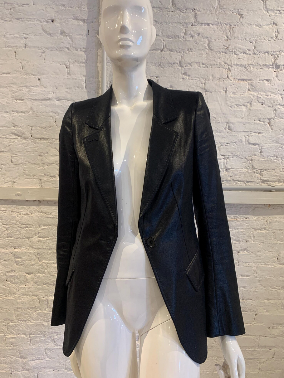 Ann Demeulemeester Black  Single Breasted Jacket