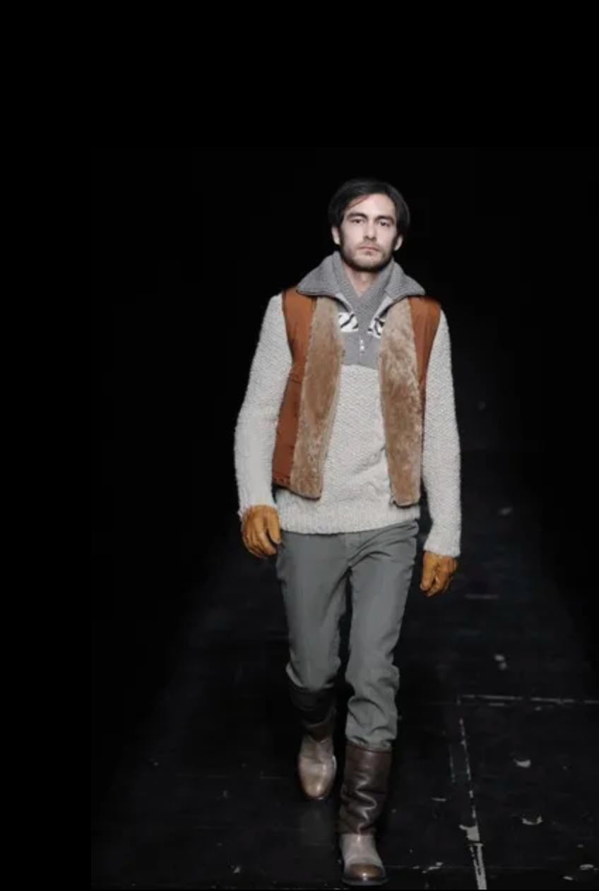 Maison Martin Margiela A/W 2011 men's reversible sheepskin gilet  showpiece