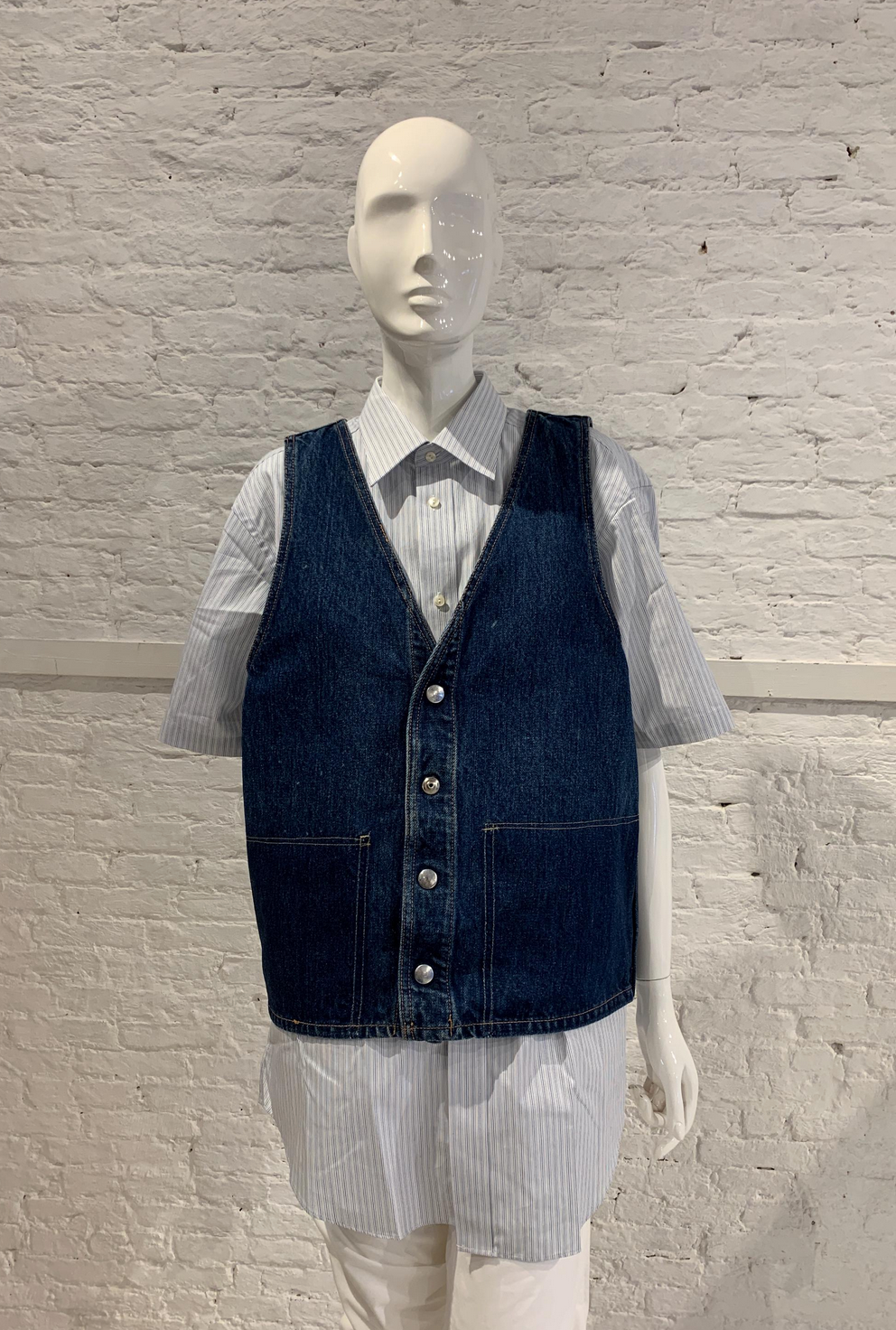 Vintage 1980s Denim Gilet Goldie Designed by Katharine Hamnett. RARE
