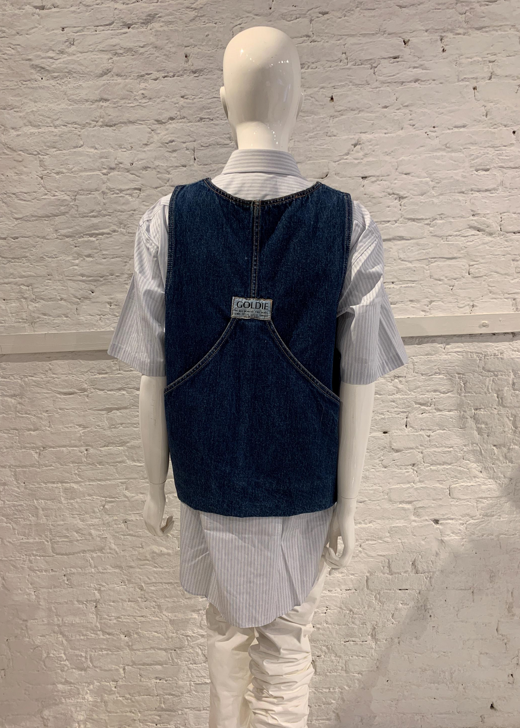 Vintage 1980s Denim Gilet Goldie Designed by Katharine Hamnett. RARE