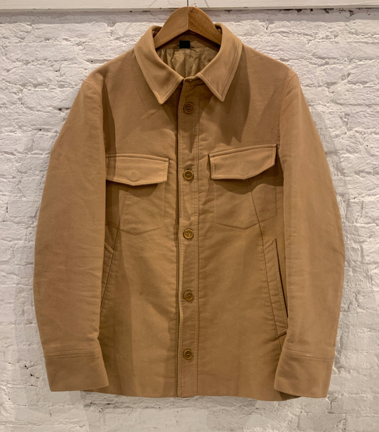 Vintage Helmut Lang 1990's Tailored Camel Moleskin Jacket