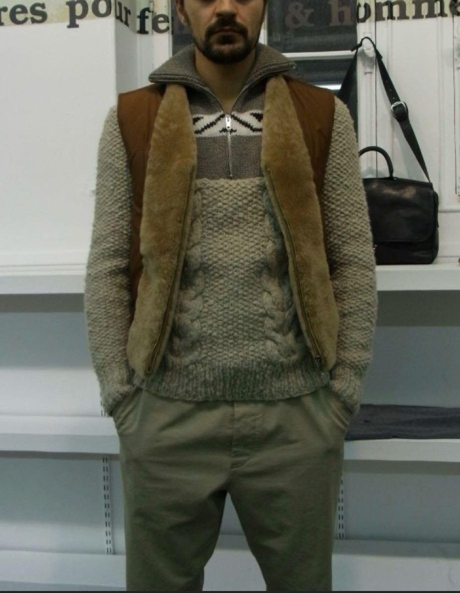 Maison Martin Margiela A/W 2011 men's reversible sheepskin gilet  showpiece