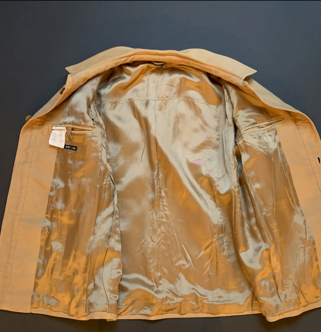 Vintage Helmut Lang 1990's Tailored Camel Moleskin Jacket
