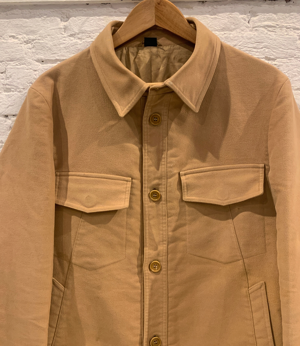 Vintage Helmut Lang 1990's Tailored Camel Moleskin Jacket